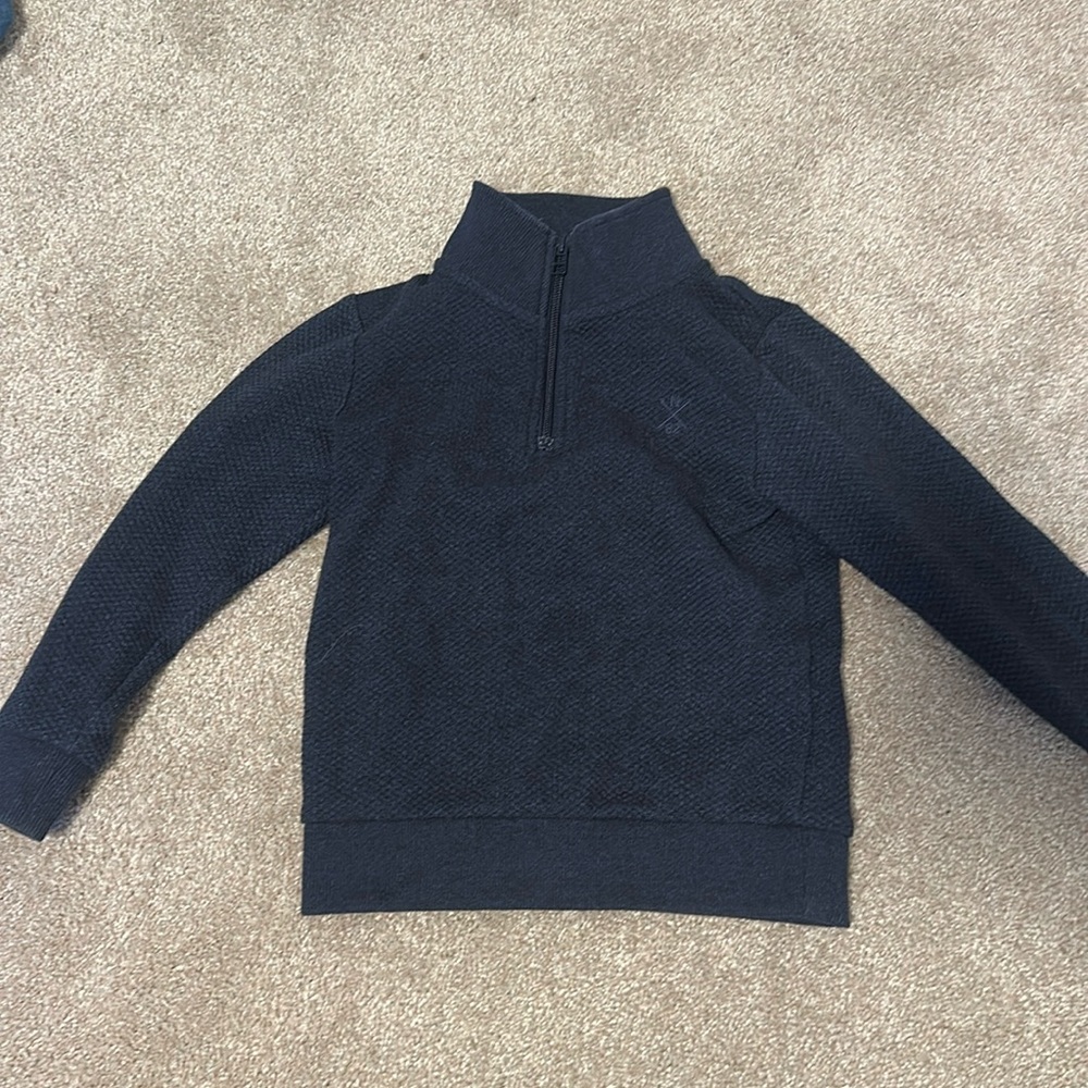 Navy quarter zip sweater